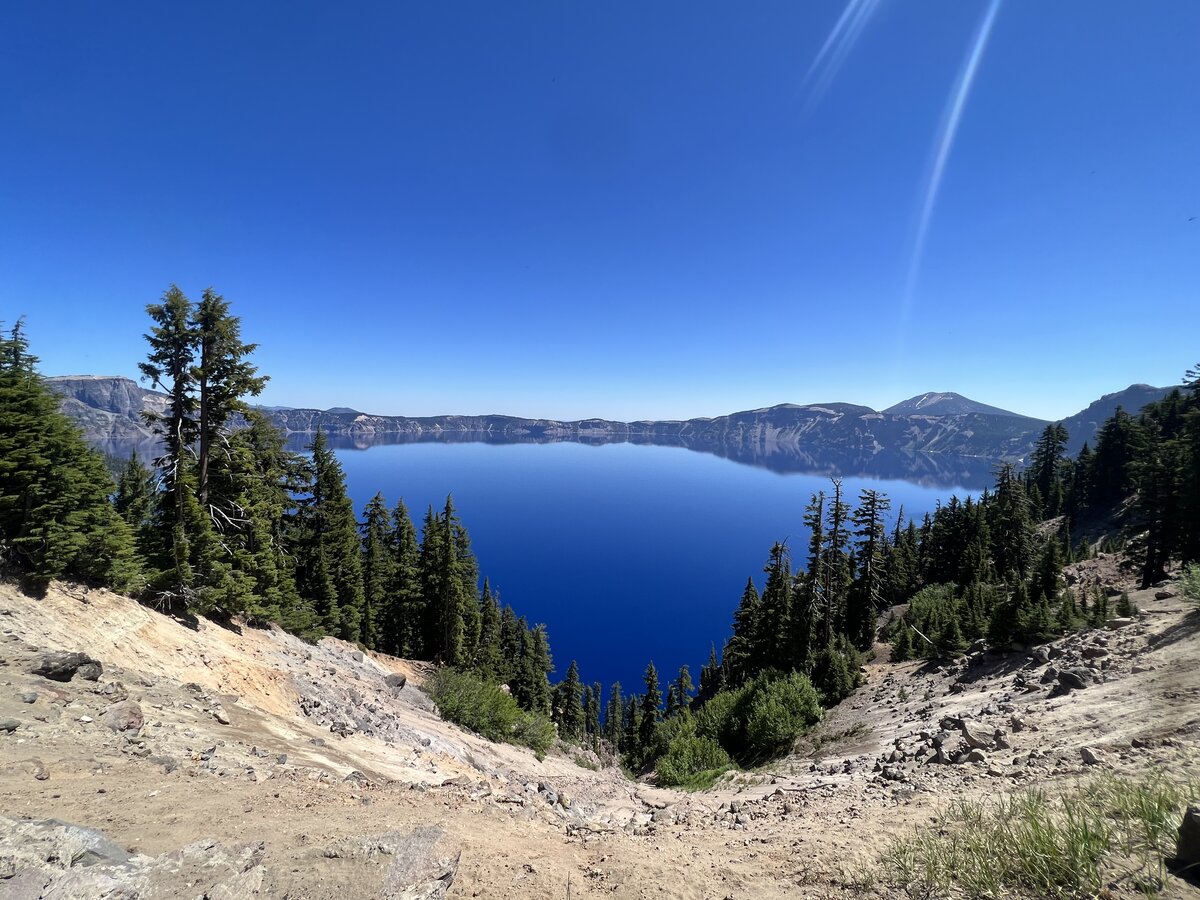 The bluest blue you've ever seen, at Crater Lake, Oregon.