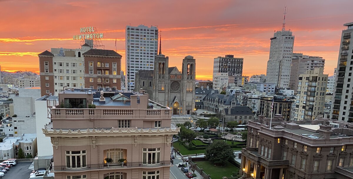 Sunset over San Francisco.