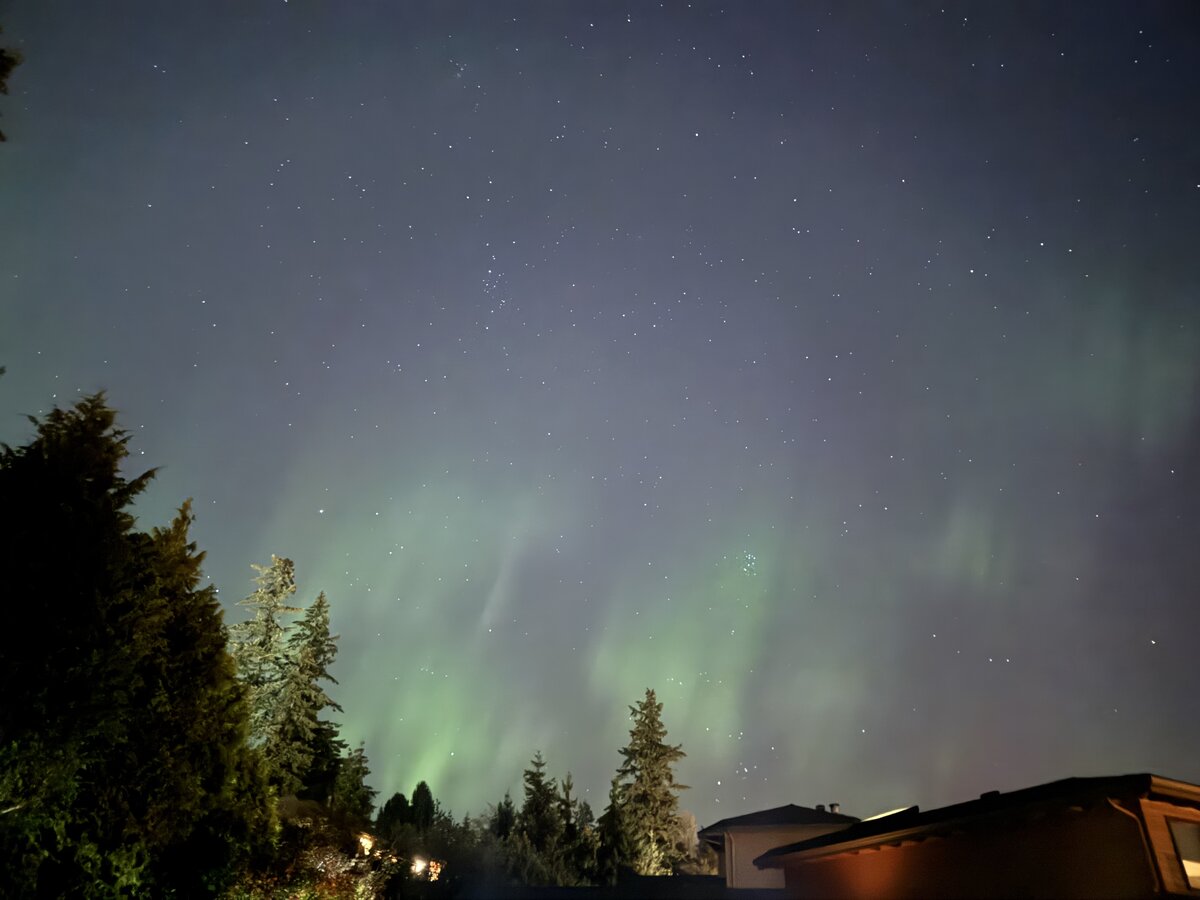 The Northern Lights over Bellingham, WA.